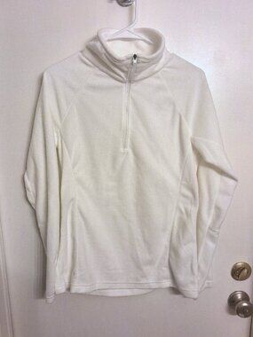 Columbia Sportswear Women's 1/4 Zip Fleece White Pullover Size M